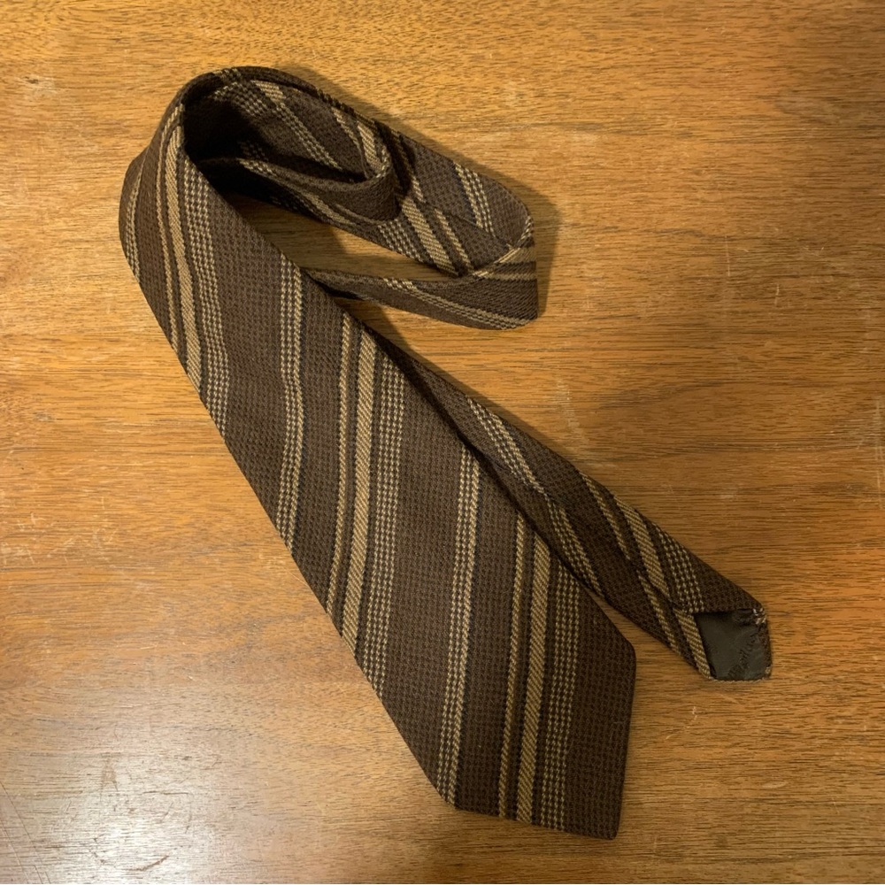 Ermenegildo Zegna Brown Striped Men's Tie